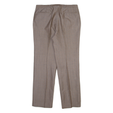 Mens Trousers Brown Regular Straight W34 L31