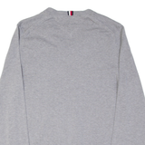 TOMMY HILFIGER The 1985 Mens Jumper Grey V-Neck Tight Knit S