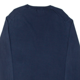 MNG Mens Jumper Blue Tight Knit XL
