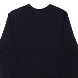 Workwear Mens Jumper Blue V-Neck Tight Knit Wool XS