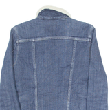 LEVI'S Womens Sherpa Lined Denim Jacket Blue S
