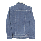 LEVI'S Womens Sherpa Lined Denim Jacket Blue S