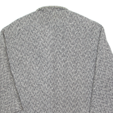 Womens Overcoat Jacket Black Wool 90s Houndstooth UK 20