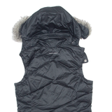 COLUMBIA Down Insulated Womens Puffer Gilet Black Hooded S