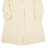 DELMOD Womens Overcoat Coat Cream Wool 90s M