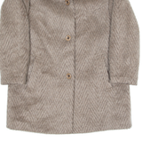 RENE SCHAAD Womens Overcoat Coat Grey 90s L