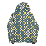 BELOW ZERO Mens Ski Coat Green Hooded Check S