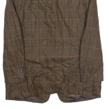 RITEX Mens Blazer Jacket Brown Wool 90s Check M
