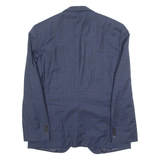 HUGO BOSS Slim Fit Mens Blazer Jacket Blue Wool 90s Check L