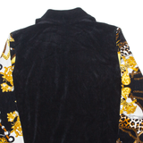 MISS ULRIKE Womens Jacket Black Velvet 90s Crazy Pattern M