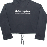 CHAMPION Cropped Womens Black Hoodie S