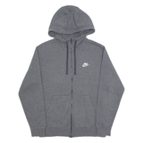 NIKE Mens Grey Hoodie Full Zip S