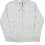 CARHARTT Relaxed Fit Womens Grey Hoodie Full Zip S