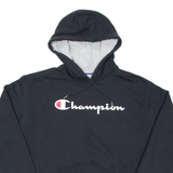 CHAMPION Mens Black Hoodie L