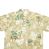 NO BOUNDARIES Mens Hawaiian Shirt Brown Crazy Pattern L
