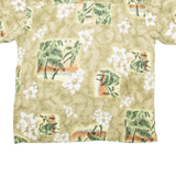 NO BOUNDARIES Mens Hawaiian Shirt Brown Crazy Pattern L