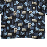 ISLAND OUTFITTERS Mens Hawaiian Shirt Black Floral 2XL
