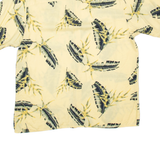 PURITAN Mens Hawaiian Shirt Yellow Silk Crazy Pattern M