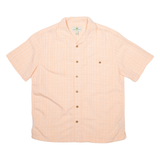 ISLAND SHORES Mens Shirt Pink Check L