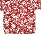 TREEFORT Mens Hawaiian Shirt Red Crazy Pattern 2XL