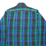 BIRCH CREEK Mens Shirt Blue 90s Check Long Sleeve L