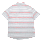 TOMMY HILFIGER Mens Shirt Grey Striped 2XL