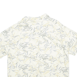 CARIBBEAN JOE Mens Hawaiian Shirt White Crazy Pattern L