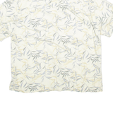 CARIBBEAN JOE Mens Hawaiian Shirt White Crazy Pattern L