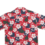 SUNSET BREEZE Mens Hawaiian Shirt Red Floral M