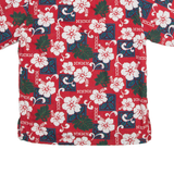 SUNSET BREEZE Mens Hawaiian Shirt Red Floral M
