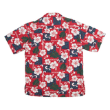 SUNSET BREEZE Mens Hawaiian Shirt Red Floral M