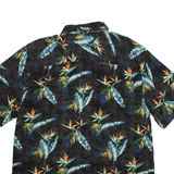 JOE MARLIN Comfort Fit Mens Hawaiian Shirt Black Floral XL