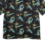 JOE MARLIN Comfort Fit Mens Hawaiian Shirt Black Floral XL