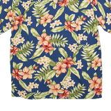 BISHOP Mens Hawaiian Shirt Blue Floral S