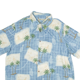 BATCK BAY Mens Hawaiian Shirt Blue Floral XL