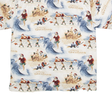 CLEARWATER OUTFITTERS Santa Print Mens Shirt White M