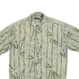 PURITAN Mens Hawaiian Shirt Green Floral M