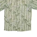 PURITAN Mens Hawaiian Shirt Green Floral M