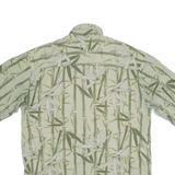 PURITAN Mens Hawaiian Shirt Green Floral M