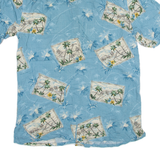 BATCK BAY Mens Hawaiian Shirt Blue Floral S