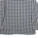 TOMMY HILFIGER Mens Shirt Blue Check Long Sleeve L