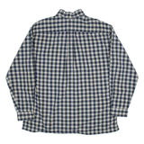 TOMMY HILFIGER Mens Shirt Blue Check Long Sleeve L