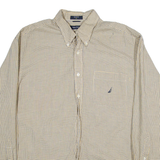 NAUTICA Mens Shirt Yellow Check Long Sleeve XL