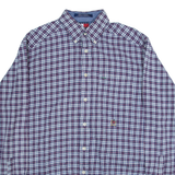 TOMMY HILFIGER Mens Shirt Blue Check Long Sleeve M