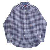 TOMMY HILFIGER Mens Shirt Blue Check Long Sleeve M