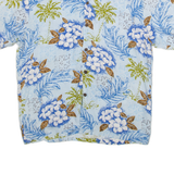 RESERVE Mens Hawaiian Shirt Blue Floral M