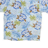 RESERVE Mens Hawaiian Shirt Blue Floral M