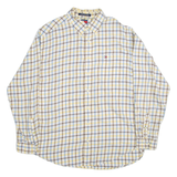 TOMMY HILFIGER Mens Shirt Yellow Check Long Sleeve 2XL