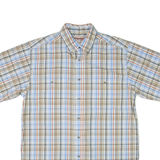 WRANGLER Rugged Wear Mens Shirt Blue Plaid L