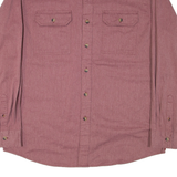 WRANGLER Mens Plain Shirt Maroon Long Sleeve L